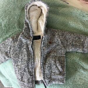 3 month Mayoral, designed in Spain, grey, fleece lined jacket